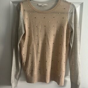 LOFT Sz M beaded top